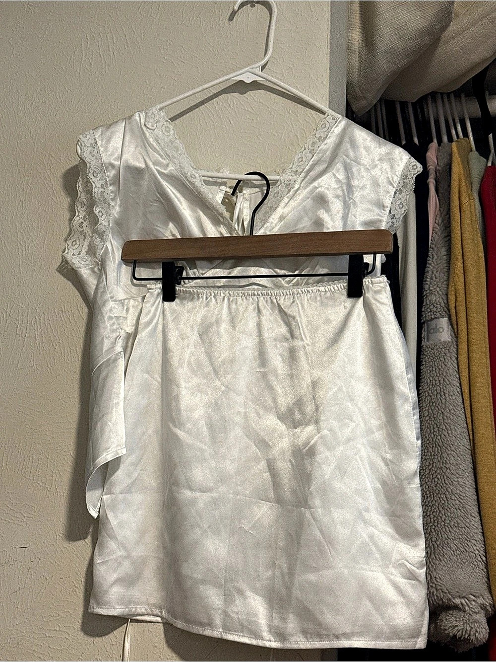 White Satin Set